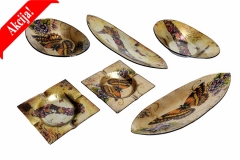 066 dekorativni stakleni tanjiri